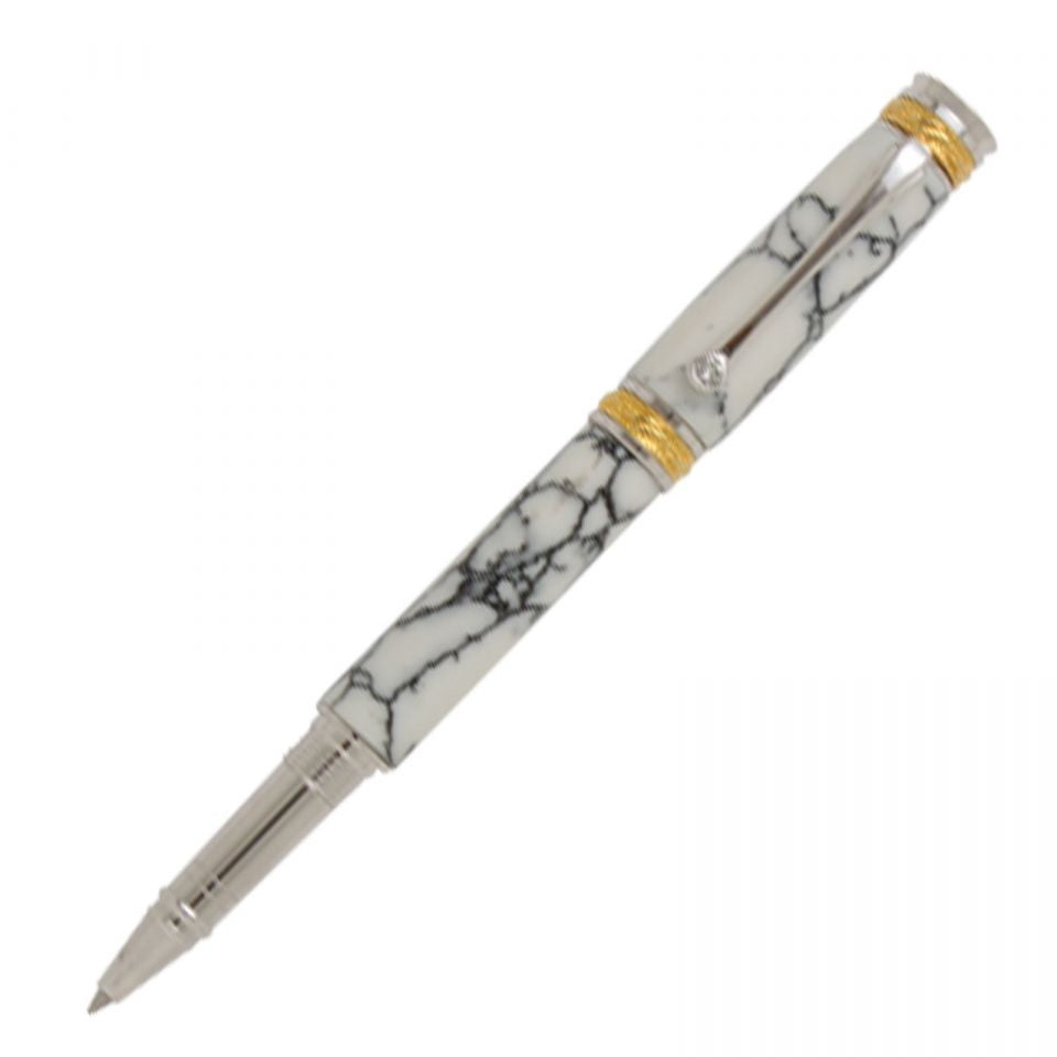 Majestic Junior Rollerball Pen Kit - Chrome & 22k Gold