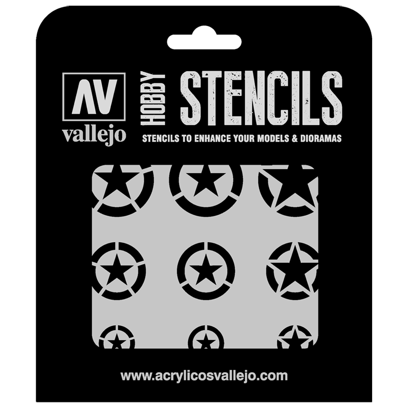ST-AIR004 Vallejo Hobby Stencils - USAF Marks, 1/35 Scale