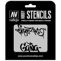 ST-LET004 Vallejo Hobby Stencils - Street Art no. 2, 1/35 Scale