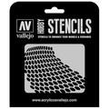 ST-SF003 Vallejo Hobby Stencils - Distorted Honeycomb, 1/35 Scale
