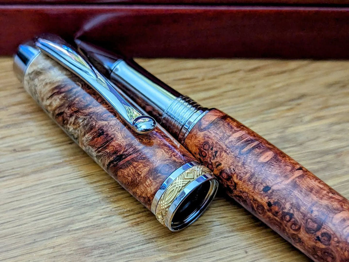Statesman Rollerball Pen Kit - Palladium & 22k Gold