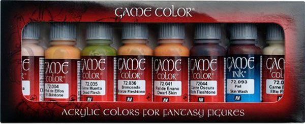 Vallejo Paint 17ml Bottle Skin Tones Game Color Paint Set (8